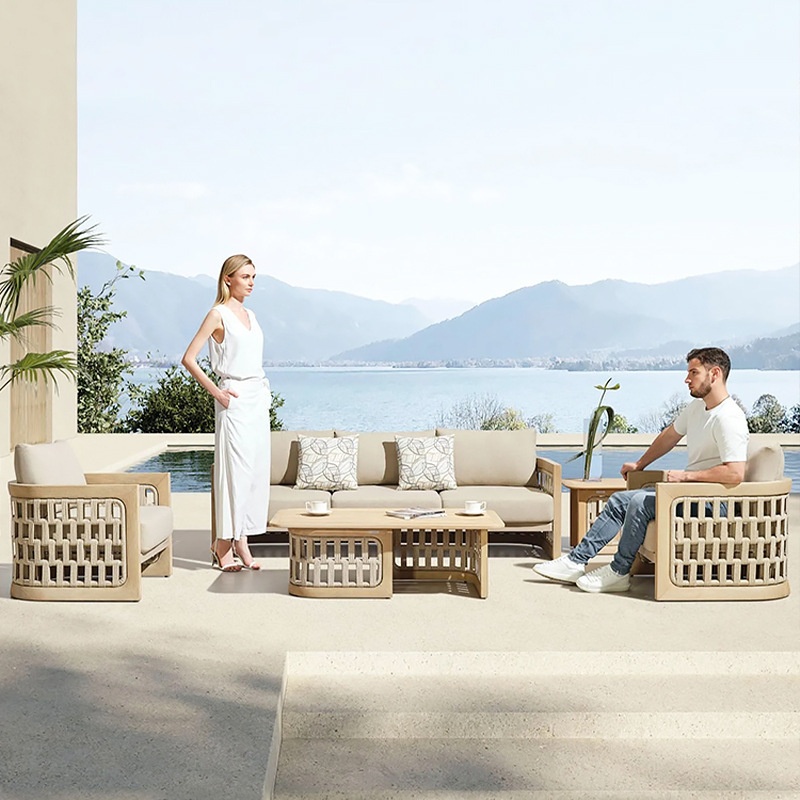 Outdoor Furniture Teak Wood - #Nordic Outdoor Solid Teak Wood Sofa