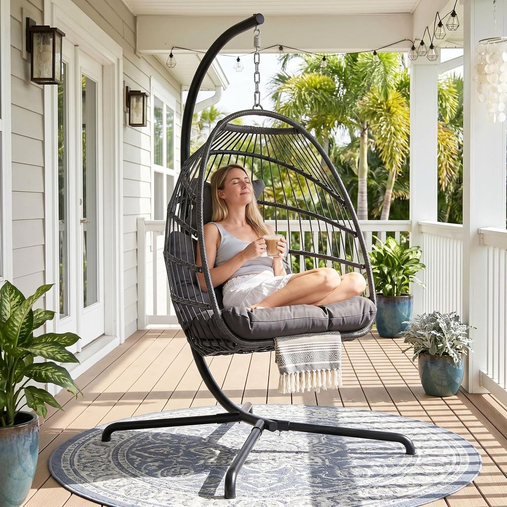 Hanging Egg Chair - Durable Outdoor Hanging Egg Chair Swing