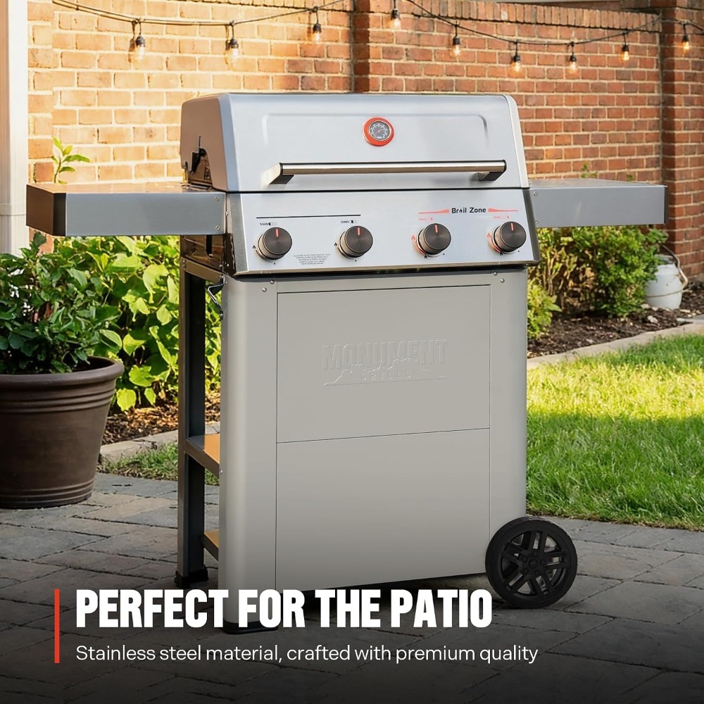 Outdoor Furniture Zone - Stainless Steel Gas Grill & Cooking