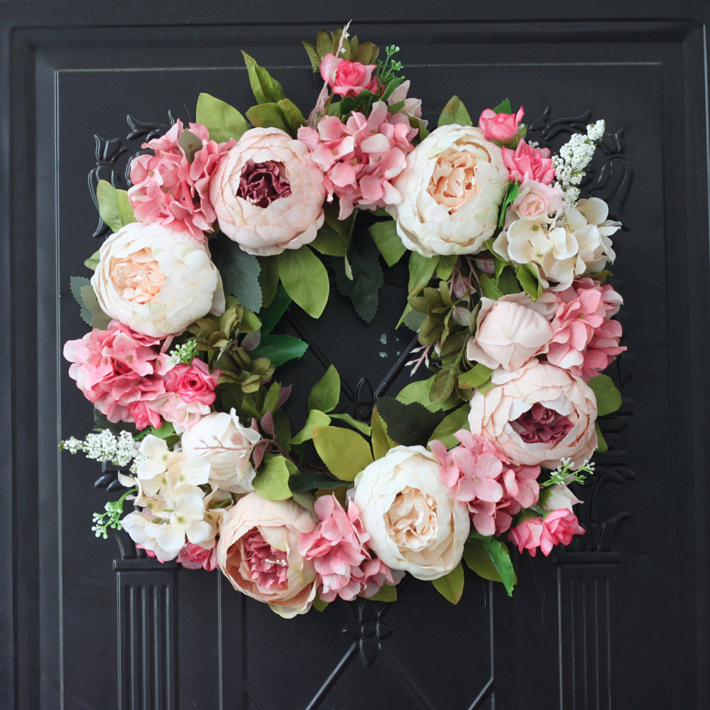 Outdoor Furniture Rh - Artificial Peony Wreath Garland Rattan Home