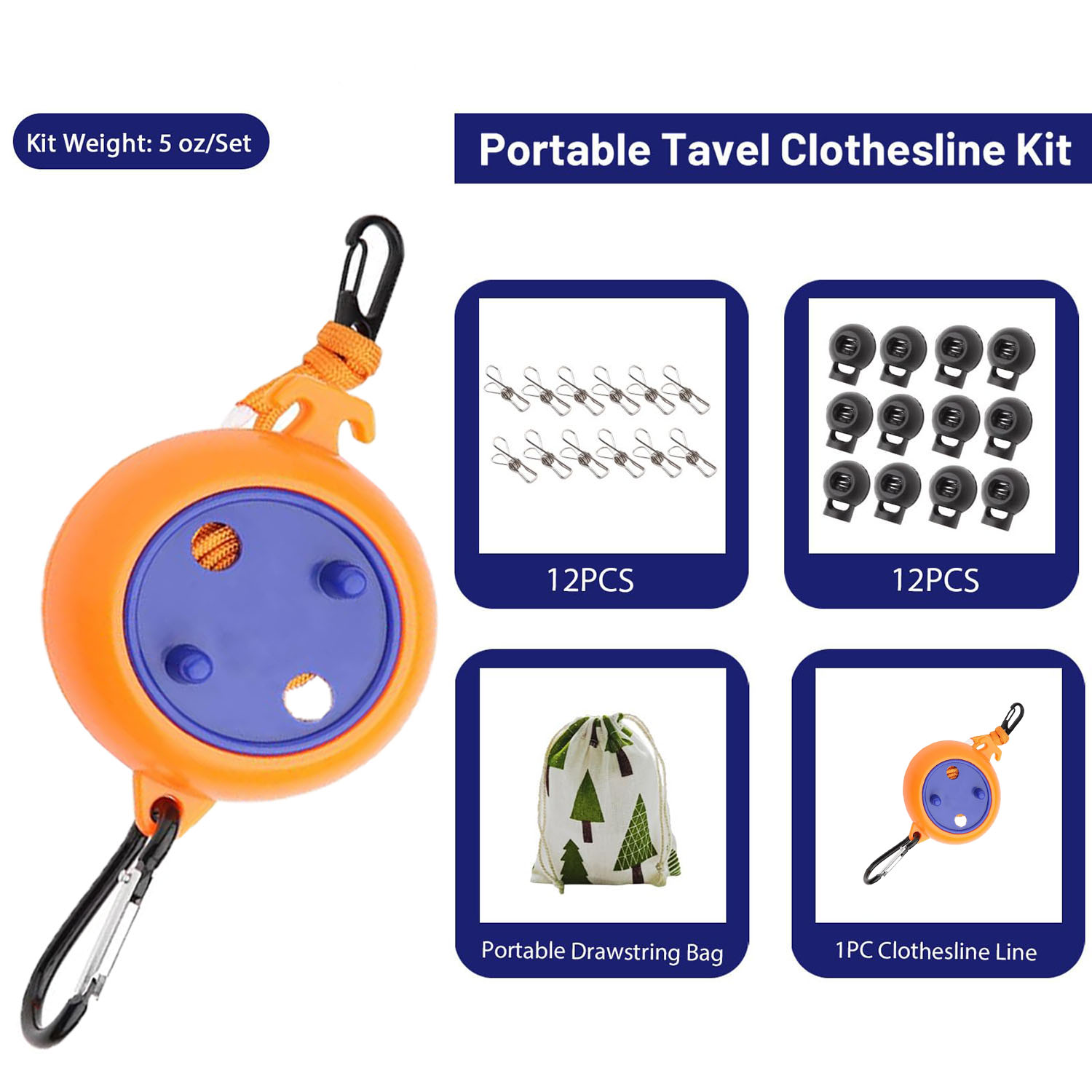 Outdoor Furniture Rope - 10m Portable Travel Camping Clothesline Laundry