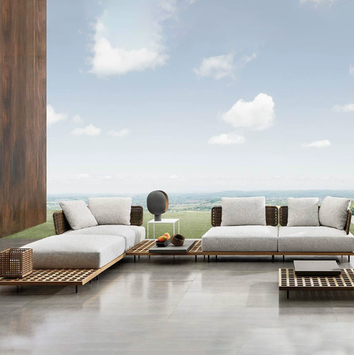Outdoor Furniture Teak Wood - #qw-Outdoor Sofa Patio Villa Terrace Furniture