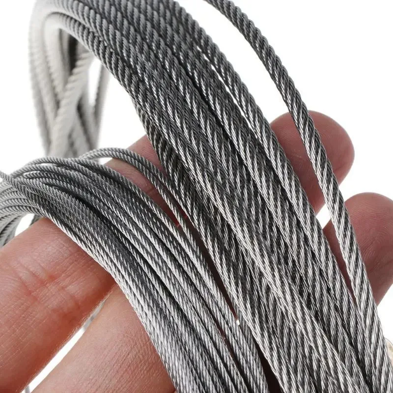 Outdoor Furniture Rope - 1Roll 5/10M Stainless Steel Wire Rope