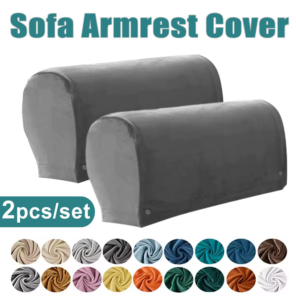 Outdoor Furniture Deals - 2pcs/set Velvet Sofa Armchair Cover Anti-Slip