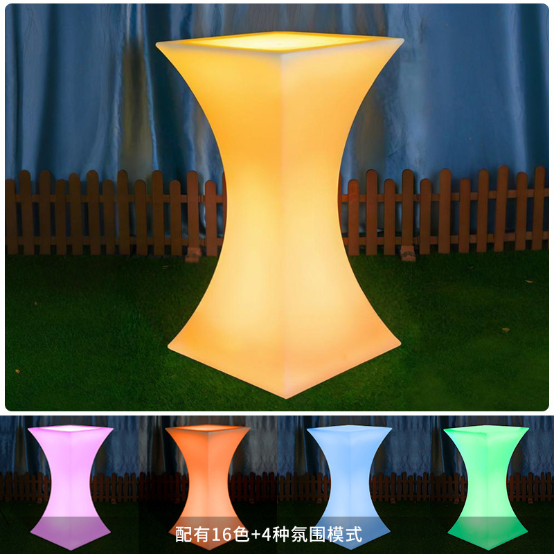 Waterproof LED Light Up Table  - Outdoor Furniture Exhibition recension och pris