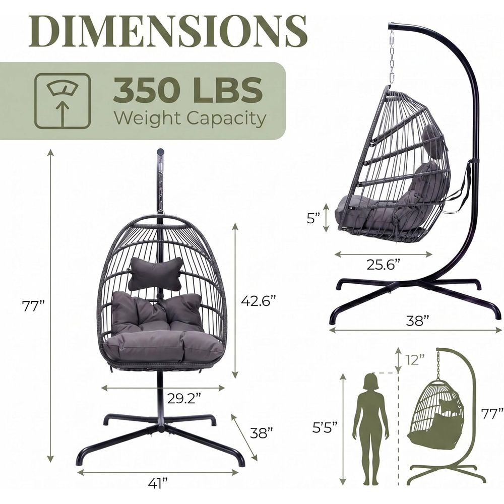 Durable Outdoor Hanging Egg Ch - Hanging Egg Chair recension och pris