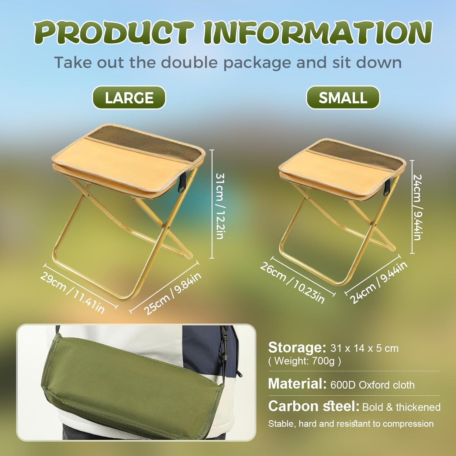 GMOX Portable Folding Camping  - Outdoor Furniture Rope recension och pris