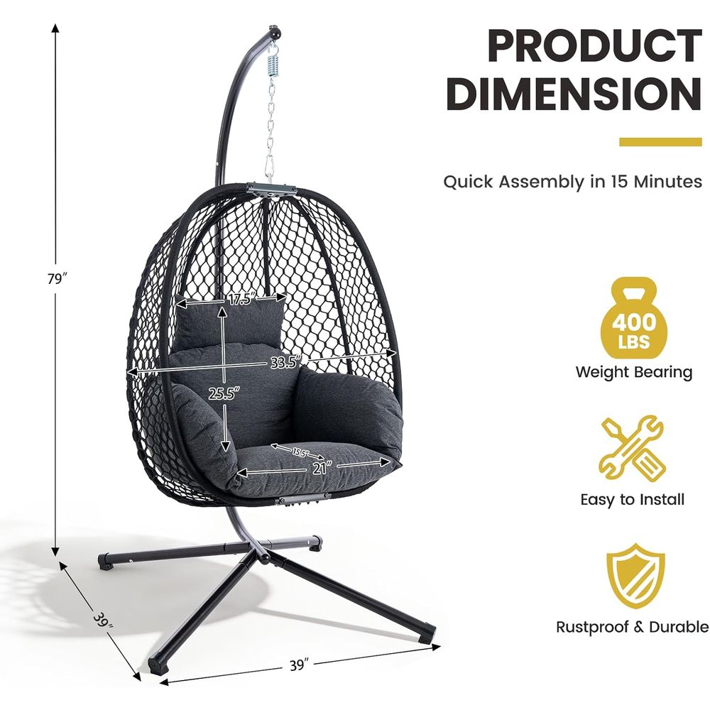 Egg Chair Outdoor with Stand,  - Hanging Egg Chair recension och pris