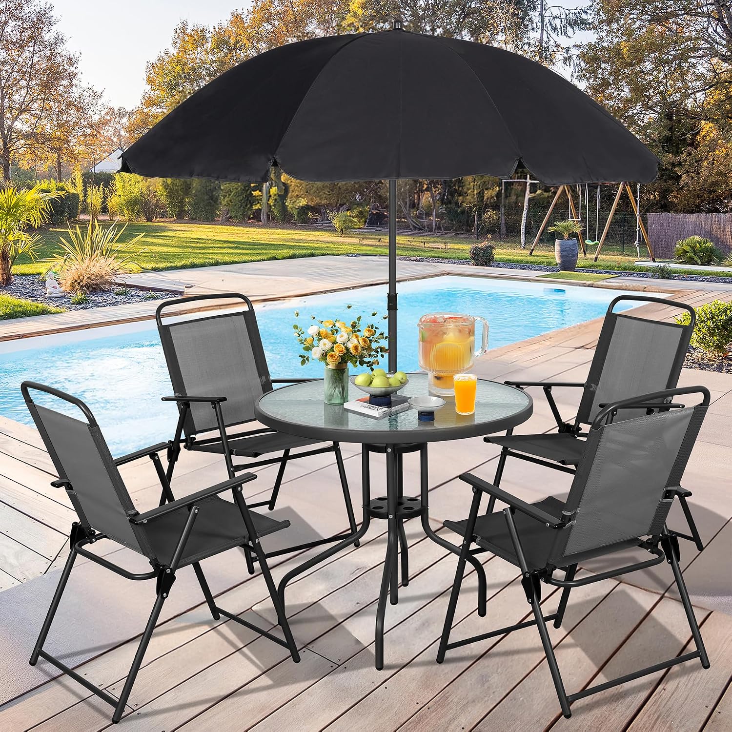 Metal Patio Dining Set Outdoor - Outdoor Furniture Deals recension och pris