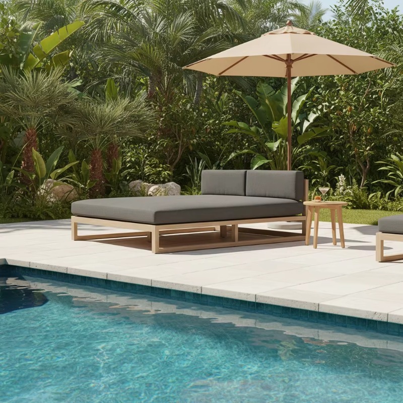 Outdoor Sunbed Furniture Doubl - Outdoor Furniture Teak Wood recension och pris