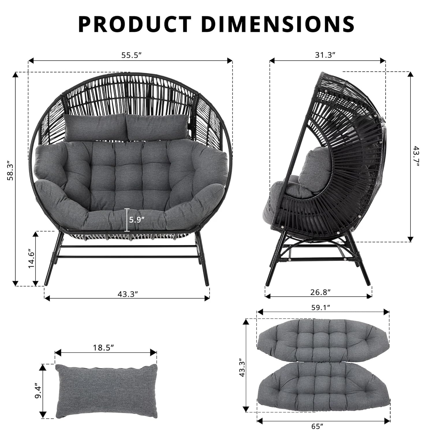 Outdoor Round Egg Chair with A - Hanging Egg Chair recension och pris