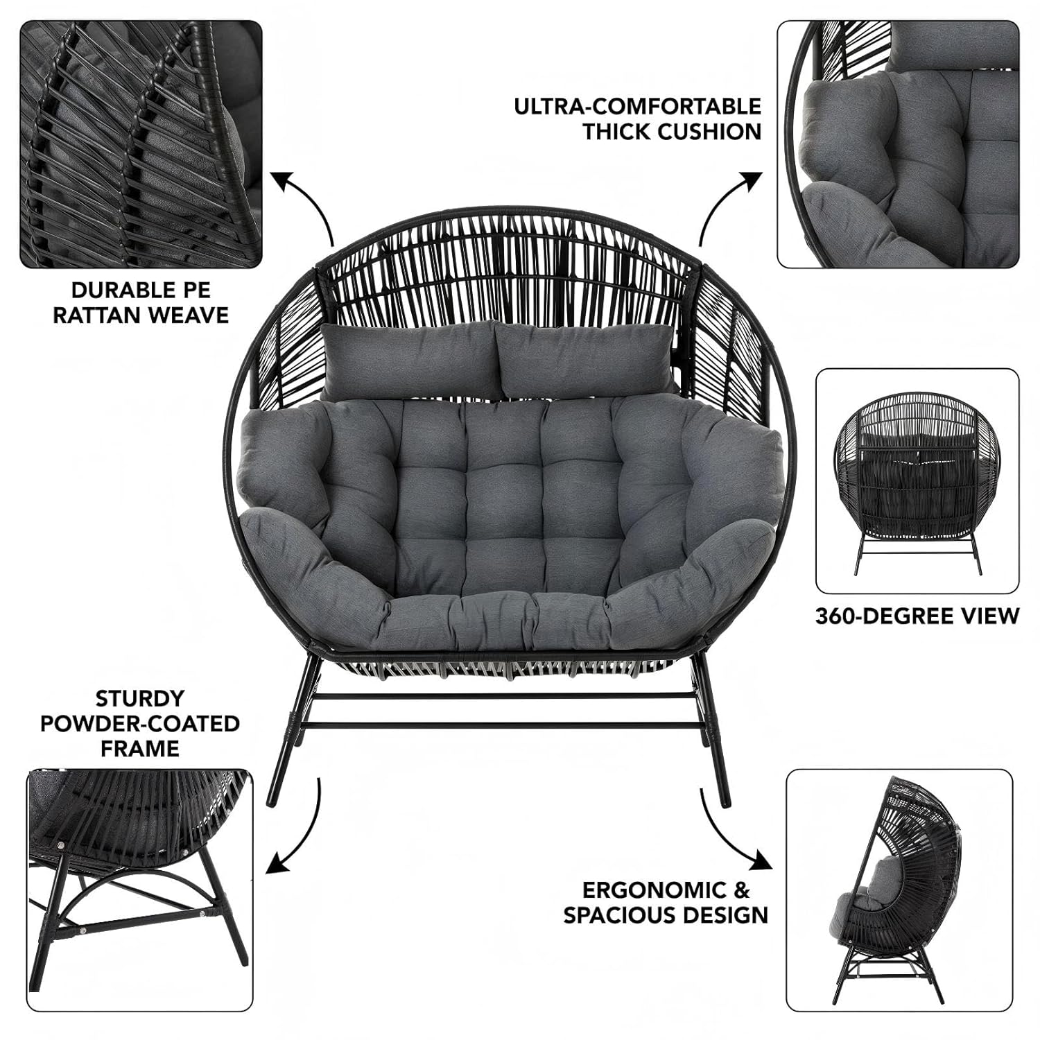 Outdoor Round Egg Chair with A - Hanging Egg Chair recension och pris
