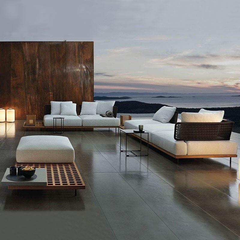 qw-Outdoor Sofa Patio Villa Te - Outdoor Furniture Teak Wood recension och pris