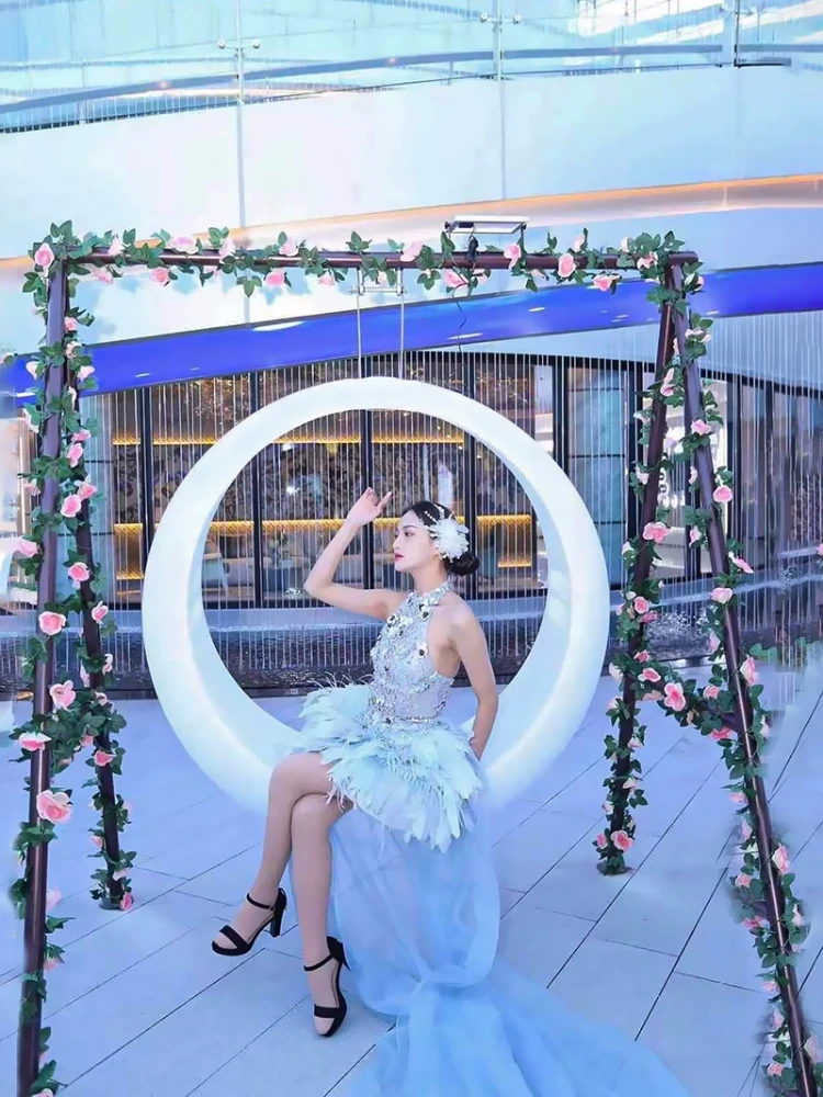 Luminous Swing Moon Shape Outd - Outdoor Furniture Rh recension och pris