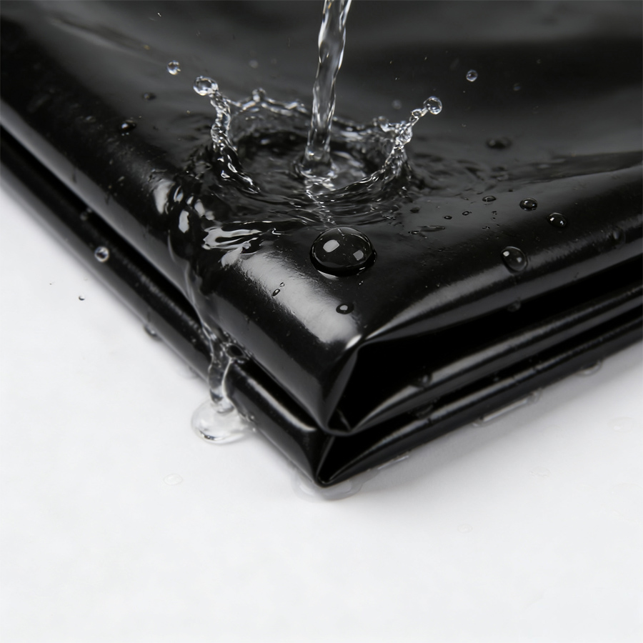 Durable Pure Black PVC Waterpr - Outdoor Furniture Fabric Waterproof recension och pris