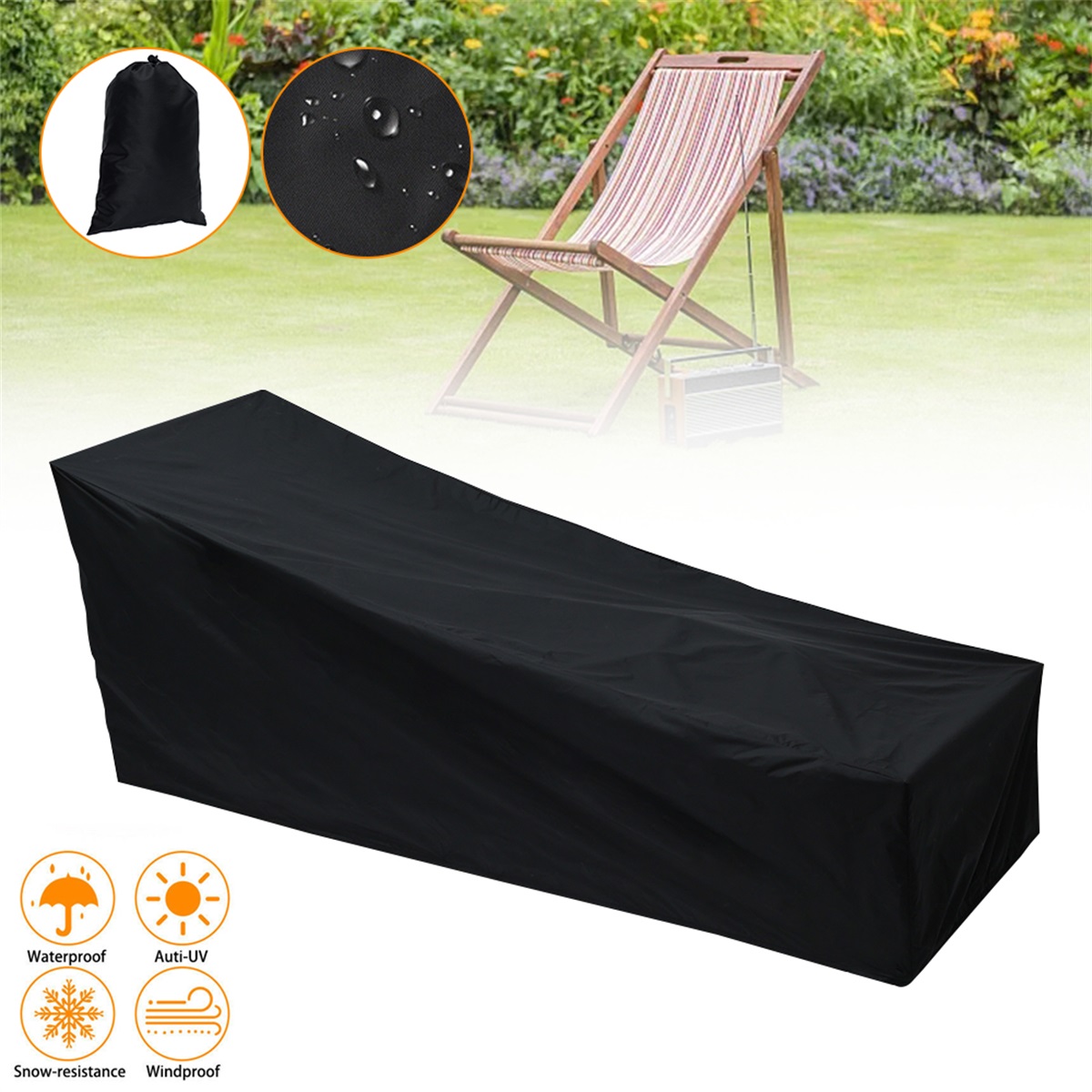 Outdoor Garden Sunbed Cover Su - Outdoor Furniture Fabric Waterproof recension och pris