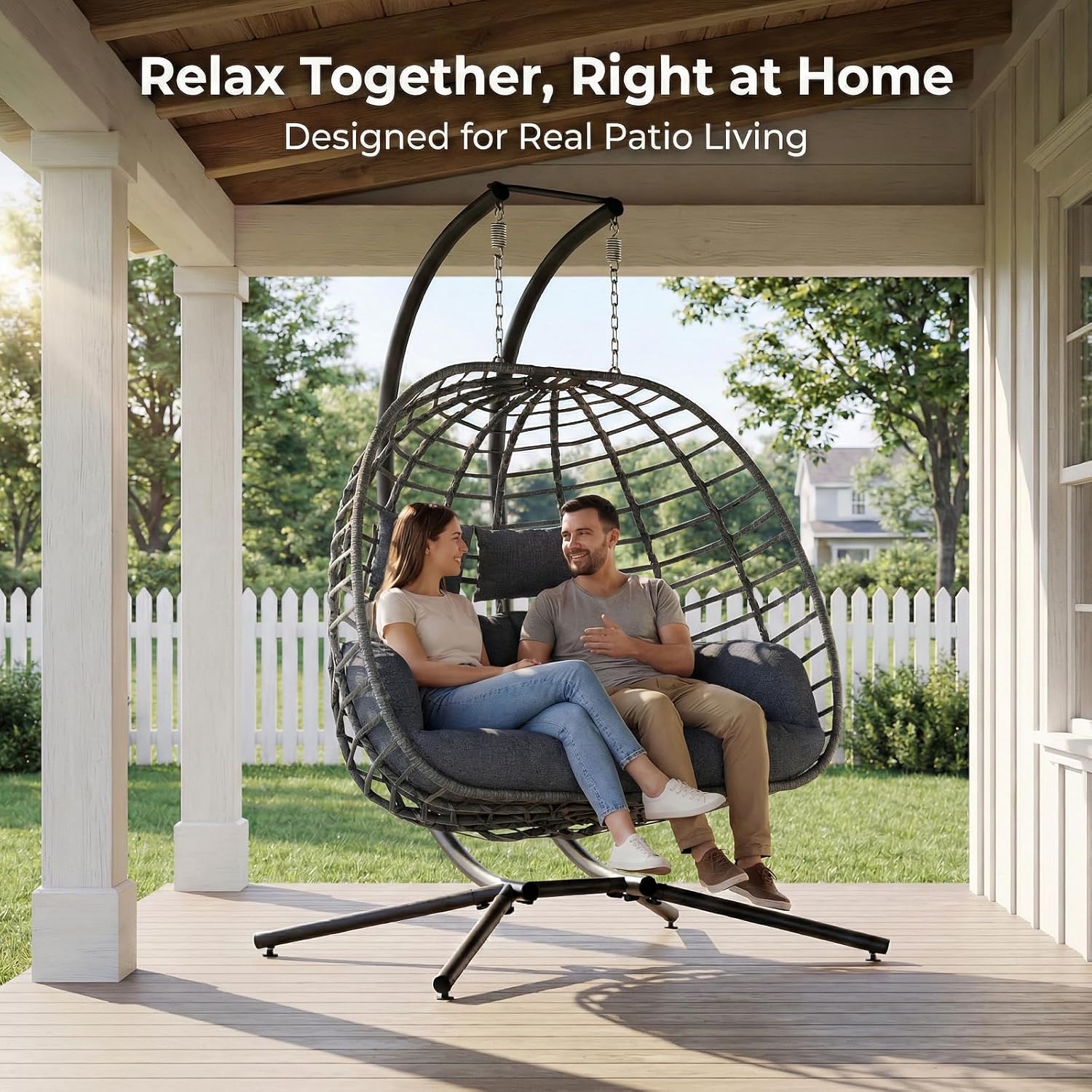 2 Person Egg Swing Chair with  - Hanging Egg Chair recension och pris