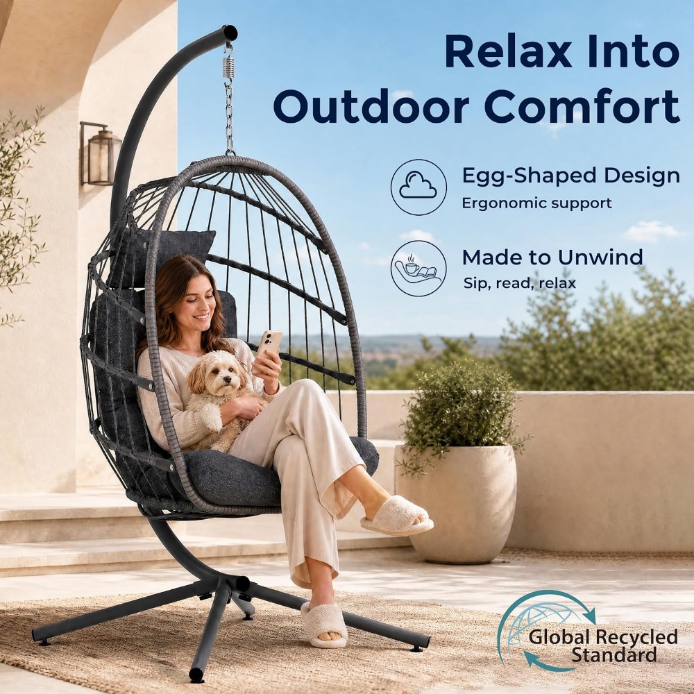 Outdoor Egg Chair with Stand,  - Hanging Egg Chair recension och pris