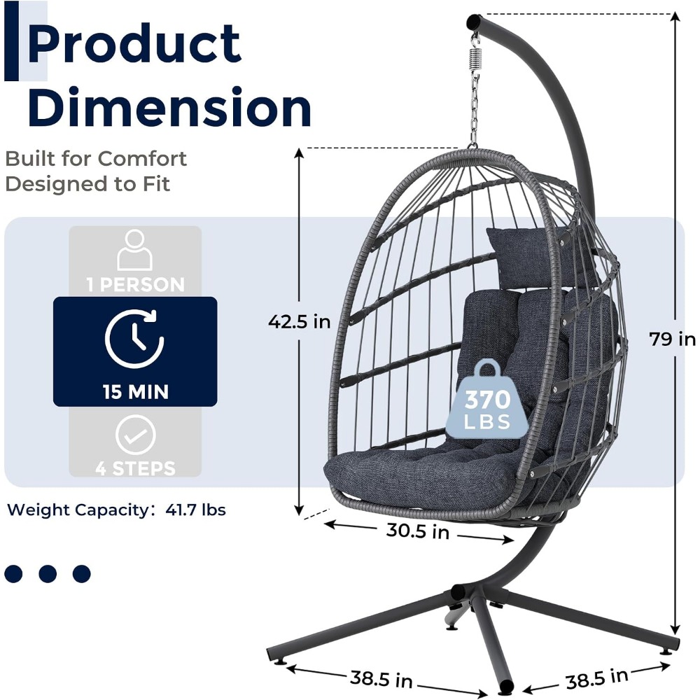 Outdoor Egg Chair with Stand,  - Hanging Egg Chair recension och pris