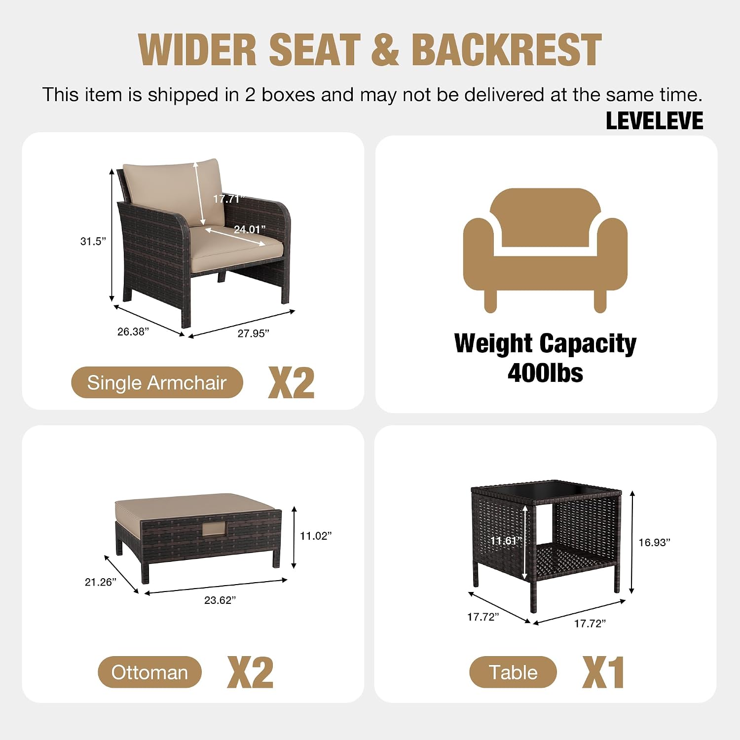 Patio 5 Piece Conversation Fur - Outdoor Furniture Deals recension och pris