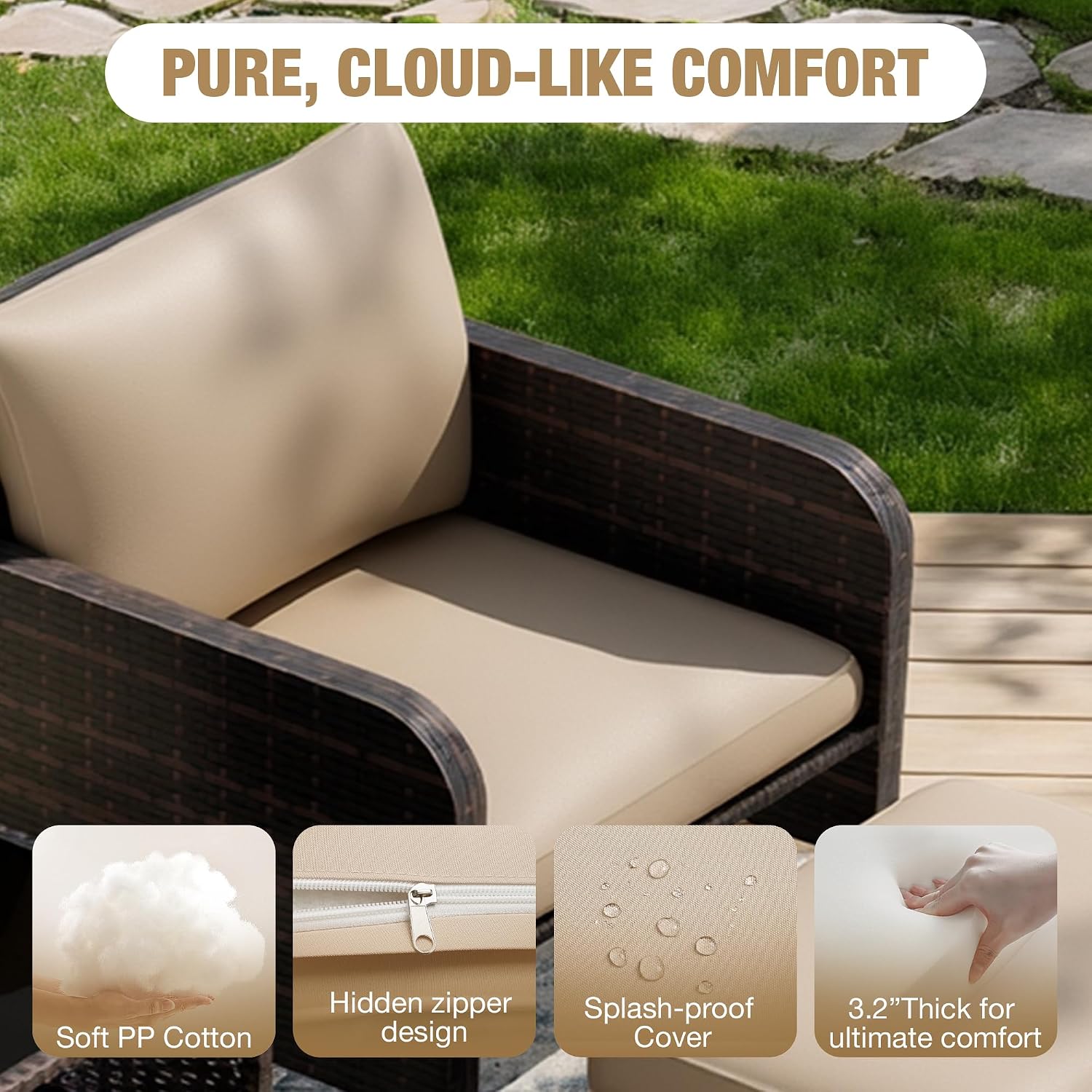 Patio 5 Piece Conversation Fur - Outdoor Furniture Deals recension och pris